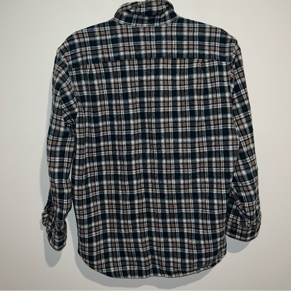 Pendleton Vintage Green Wool Plaid Flannel - Picture 5 of 6
